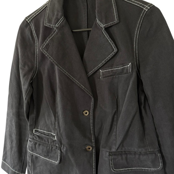 Miu Miu Black Denim  Blazer Jacket - Picture 7 of 16